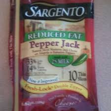 calories in sargento reduced fat pepper
