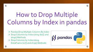 how to drop multiple columns by index