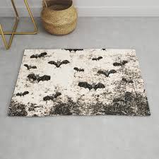 vine halloween bat pattern rug by