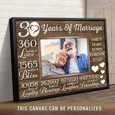 30th wedding anniversary gift for