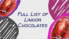 all lindor chocolates list of lindor