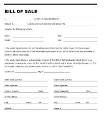 Used Car Bill Of Sales Template Magdalene Project Org