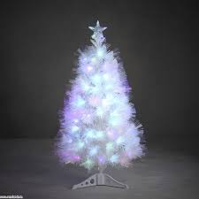 A small shining christmas tree for the office. Fiber Optic Christmas Tree White 90cm Tall Newlands Garden Centre