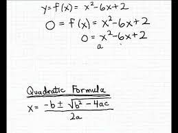 X Intercepts With Quadratic Formula