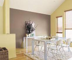 Brown Feature Wall With Cream Walls