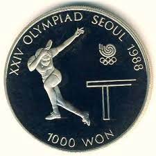 Maybe you would like to learn more about one of these? Coin 1 000 Won Xxiv Sumer Olympics 1988 Table Tennis Korea South 1982 1988 Olympic Seoul Circulation Commemorative Wcc Km49