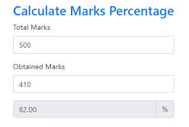 calculate marks percene in javascript