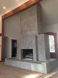 Tadelakt Plaster Fireplace In Grey
