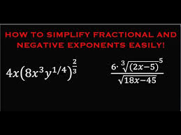Negative Exponents Expressions
