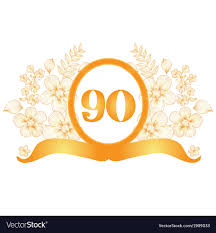 90th Anniversary Banner Royalty Free Vector Image
