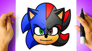 how to draw sonic and shadow sonic 2