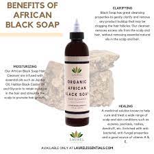 It also contains iron oxides and it has natural healing properties. Buy Organic African Black Soap Shampoo 8oz 100 Natural Ingredients Anti Dandruff Clarifying Moisturizing Handmade With Raw African Black Soap By Laurel Essentials Online In Turkey B07jk18rmh