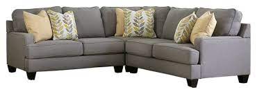 Gray Sectional Sofa With Accent Pillows
