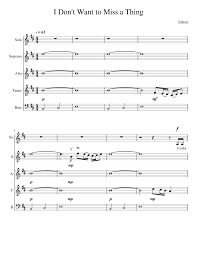 I_Don't_Want_to_Miss_a_Thing Sheet music for Piano | Download free in PDF  or MIDI