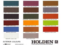 Holden Hq Colour Chart Paint Color Chart Paint Color
