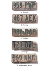 replacing or changing a number plate