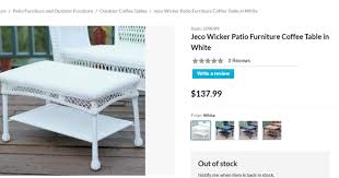 Patio Furniture Coffee Table