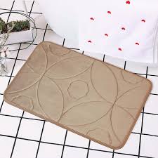 swift home cozy cotton candy soft taupe ogee 20 in x 32 in non slip memory foam super absorbent bath rug