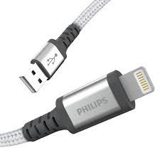 Philips 6 Ft Braided Usb Cable With Lightning Connector Charging Cable Dlc4206v 37 The Home Depot