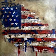 Abstract Flag Painting American