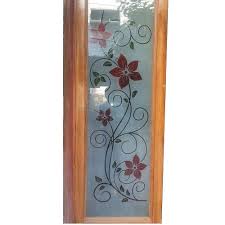 printed frosted etched glass for door
