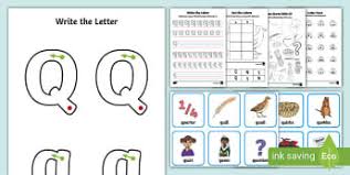 The english alphabet consists of 26 letters: Letter Q Worksheet And Activity Pack Alphabet Ela