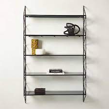 Black Metal Wall Mount Bookshelf Tall