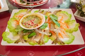 The secret ingredient to this bright and flavorful thai shrimp salad with rice noodles? Raw Shrimp And Spicy Sauce Seafood Thailand Spicy Salad Shrimp Stock Photo Picture And Royalty Free Image Image 68224579