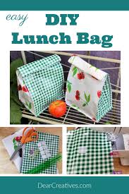 diy lunch bag how to instructions