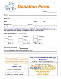 Silent Auction Forms Donation Form Templates Forms Example Greatest