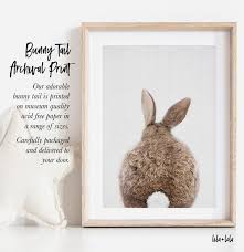 Bunny Rabbit Tail Print Wall Art