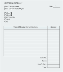 Invoice Template For Services Rendered Free Blank Cash Receipt Te