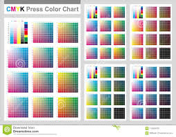 Cmyk Press Color Chart Stock Vector Illustration Of Paint