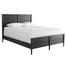 Osmin Modern Classic Black Wood Bed Queen