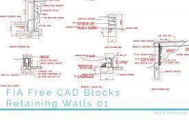 Fia Free Cad Blocks Retaining Walls 01