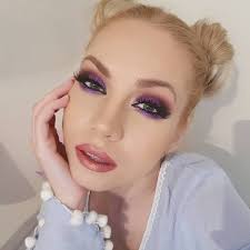 smoked purple prom makeup look
