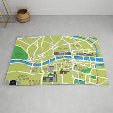 dublin map ilrated rug by irfaelo