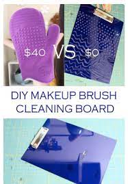 diy makeup brush cleaning board musely