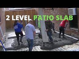Pouring Concrete For A 2 Level Patio