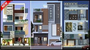 three floor house elevation design in