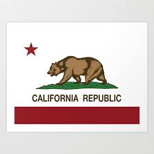 California Republic Flag Art Print By