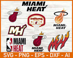 The original flaming ball logo of the miami heat is one of the most popular and instantly recognizable logos in sports history. Miami Heat Miami Heat Svg Miami Heat Logo By Luna Art Shop On