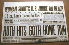 Image result for 1927 - George Herman "Babe" Ruth hit his 60th home run of the season. He broke his own record with the home run. The record stood until 1961 when Roger Maris broke the record.
