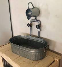 Garden Sink Faucet Oval Galvanized