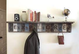entryway shelf with hooks visualhunt