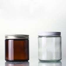 16oz Amber Straight Sided Glass Jars