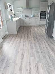 75 laminate floor kitchen with gray