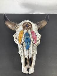 decorative native longhorn cow skull
