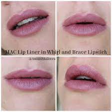 lip combos mac whirl and brave
