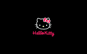 Обои в стиле indie kid hello kitty. Hd Wallpaper Hello Kitty Logo Art Cute Dark Wallpaper Flare